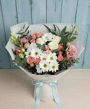 Букет цветов из:  Розы, Лизиантусы и Хризантемы #REPLACE_PRED# Сасыколи
