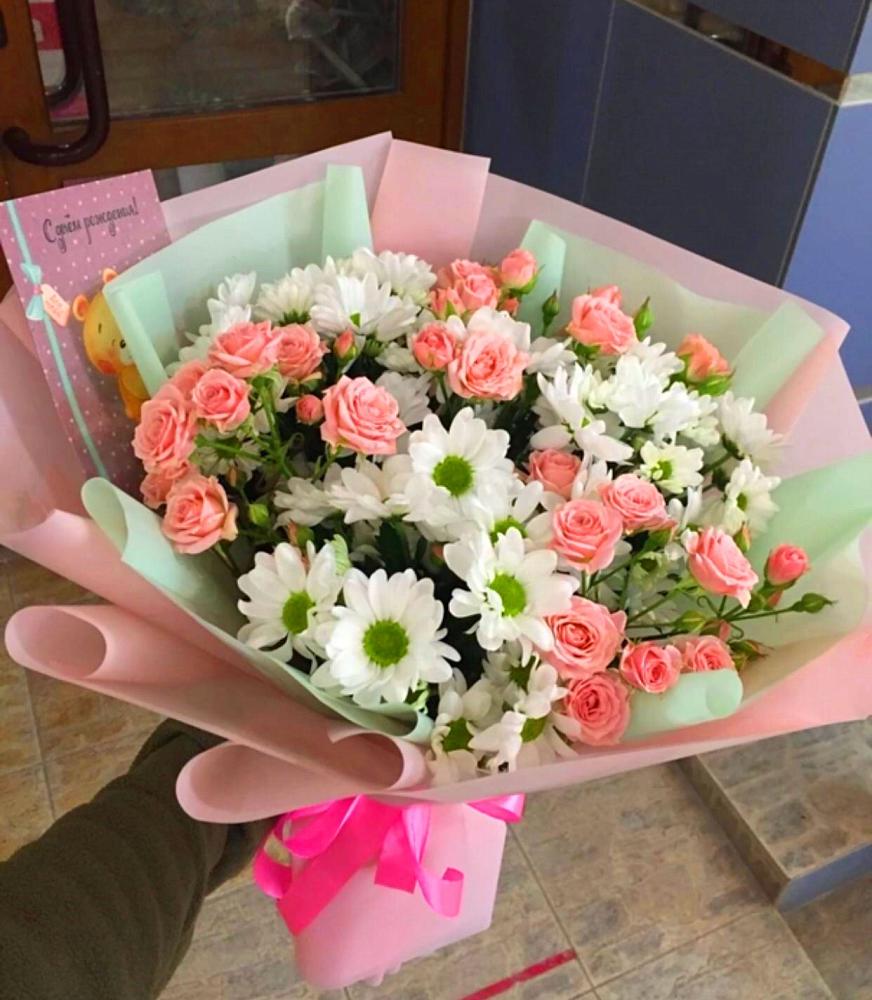 Букет цветов из: Розы и Хризантемы в Сасыколи