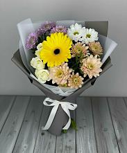 Букет цветов из:  Розы, Герберы и Хризантемы #REPLACE_PRED# Сасыколи