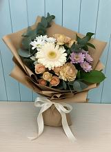 Букет цветов из:  Герберы и Хризантемы в Сасыколи
