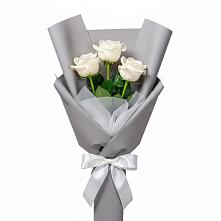 Букет 3 белые розы #REPLACE_PRED# Сасыколи