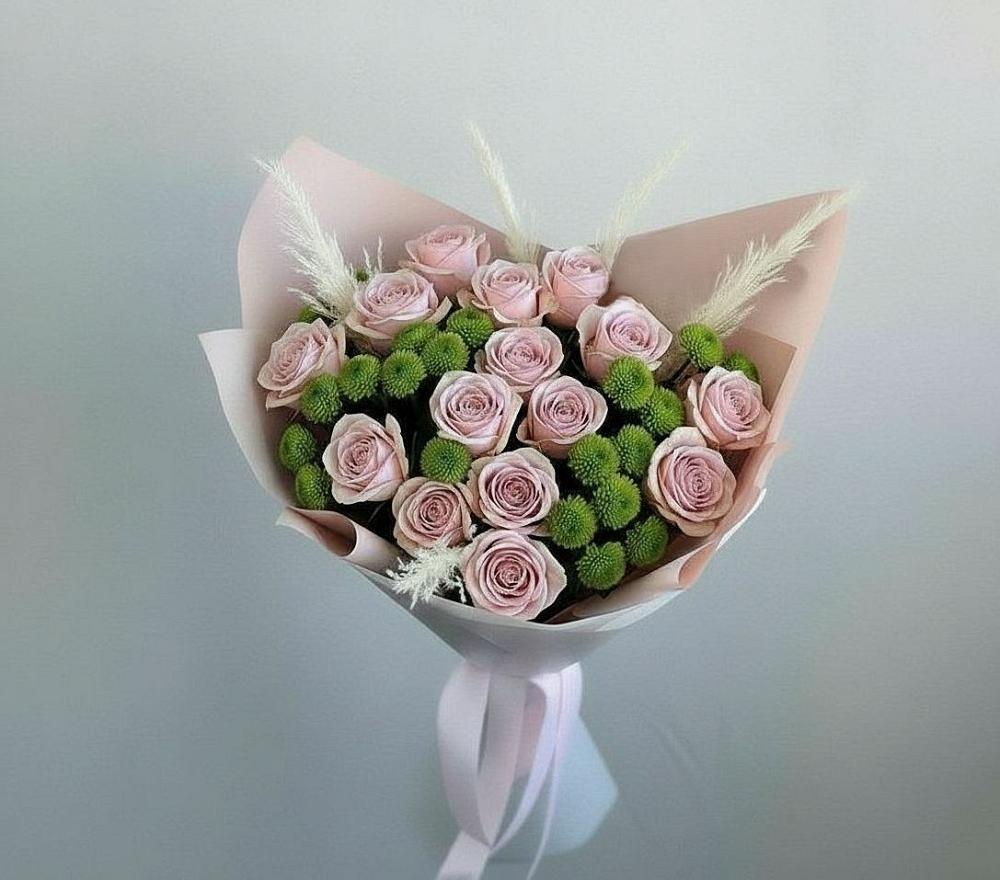 Букет цветов из: Розы и Хризантемы в Сасыколи