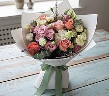 Букет цветов из:  Розы, Лизиантусы и Гвоздики #REPLACE_PRED# Сасыколи