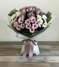 Букет цветов из:  Хризантемы и Розы в Сасыколи