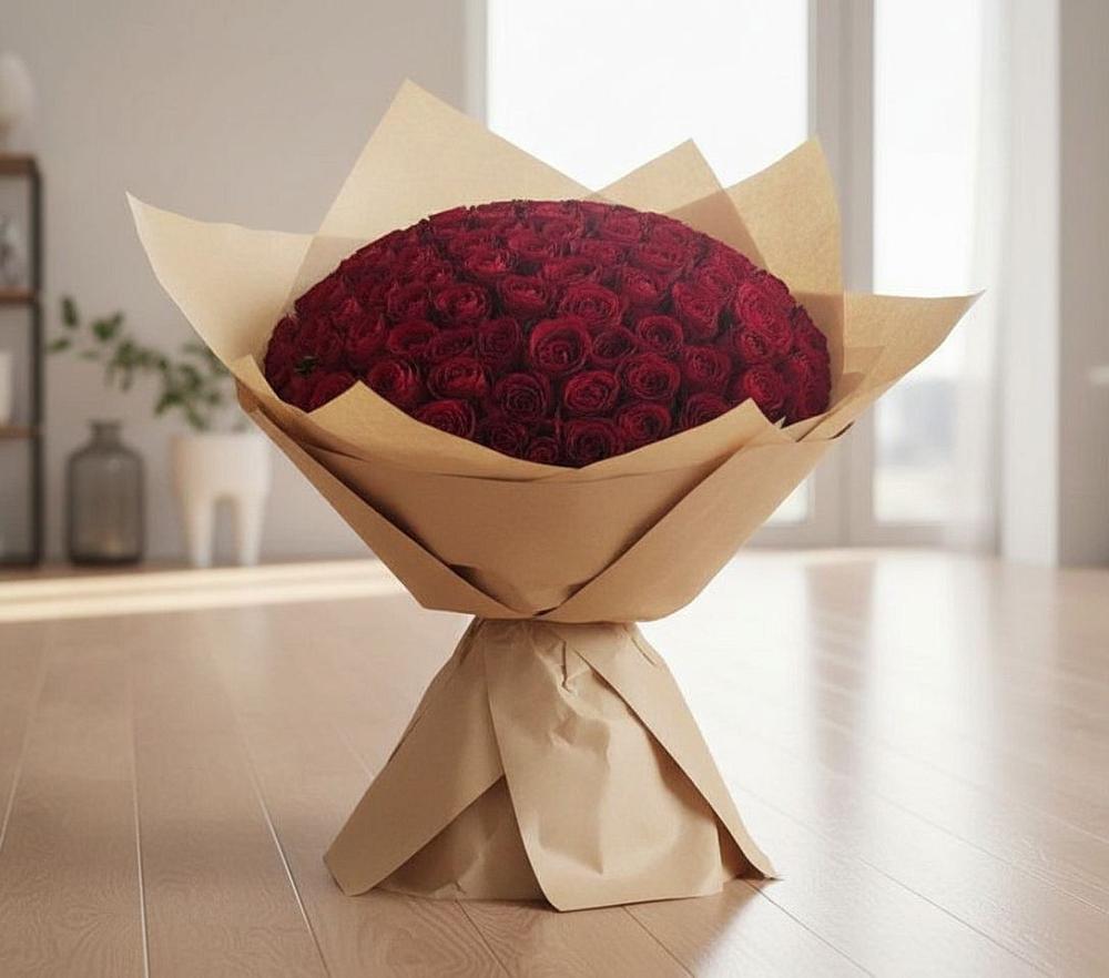 Букет 101 Красная роза в Сасыколи