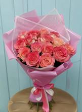 Букет 15 Розовых роз Равель в Сасыколи